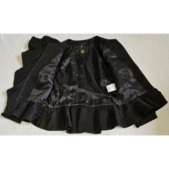 BASLER Metallic Ruffle Peplum Blazer Jacket - Picture 8 of 14